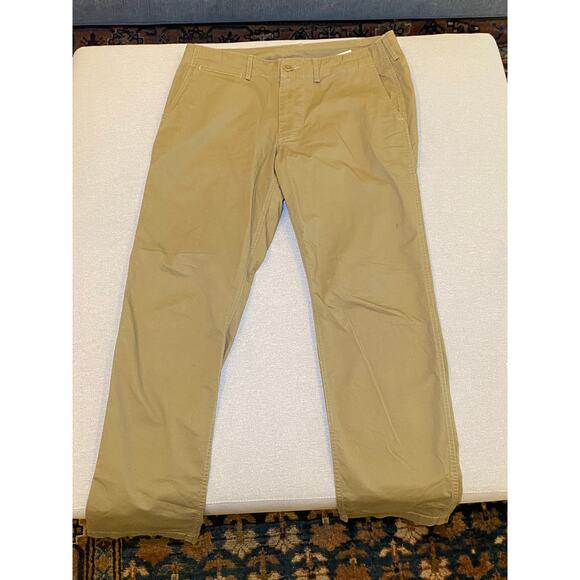 Buck Mason Maverick Slim Chino Pants Mens 31 Khaki Paperback Officer Slub Twill - Picture 3 of 7